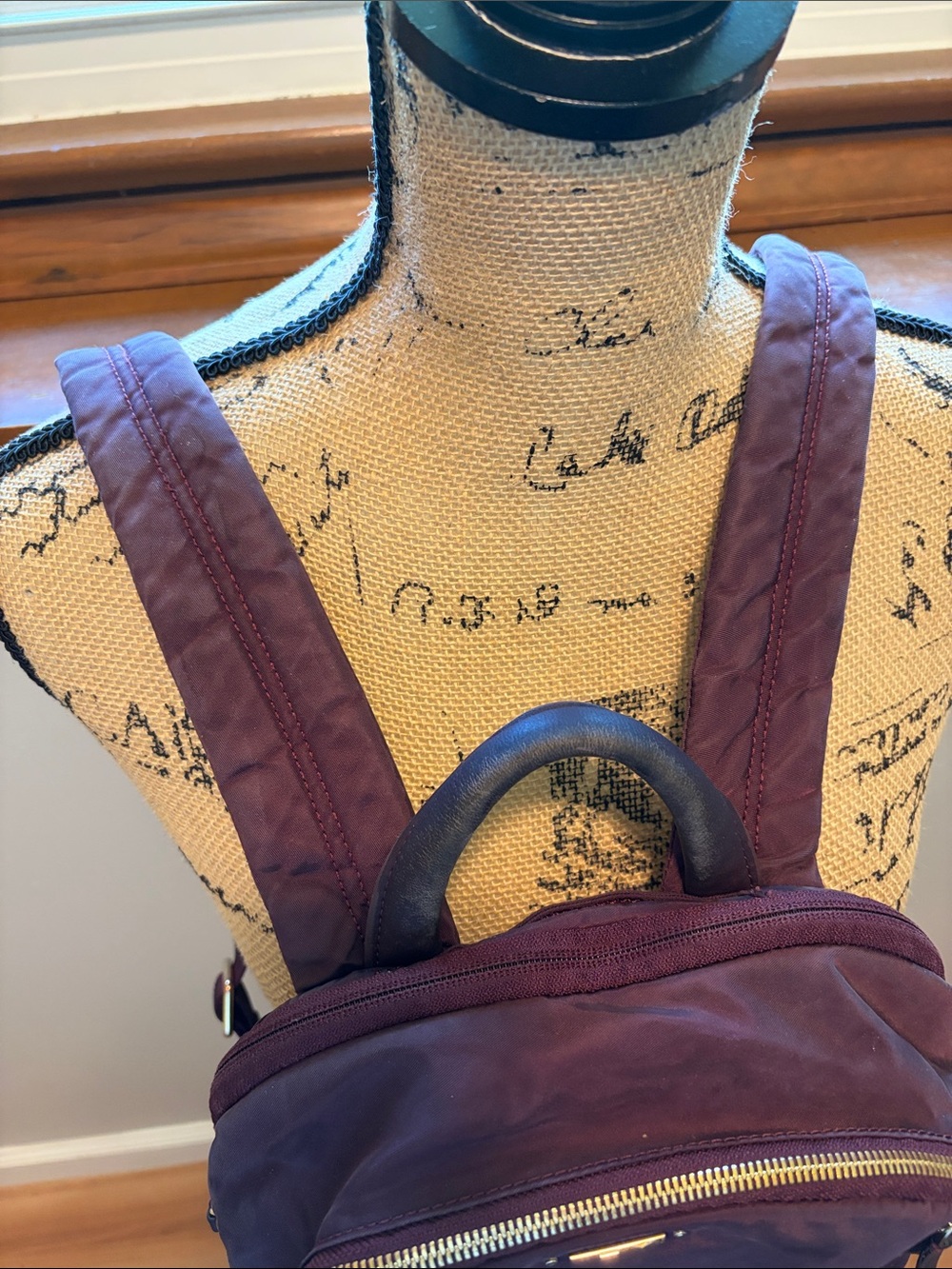 Tumi Mini Backpack Eggplant Purple FLAW - Picture 3 of 10